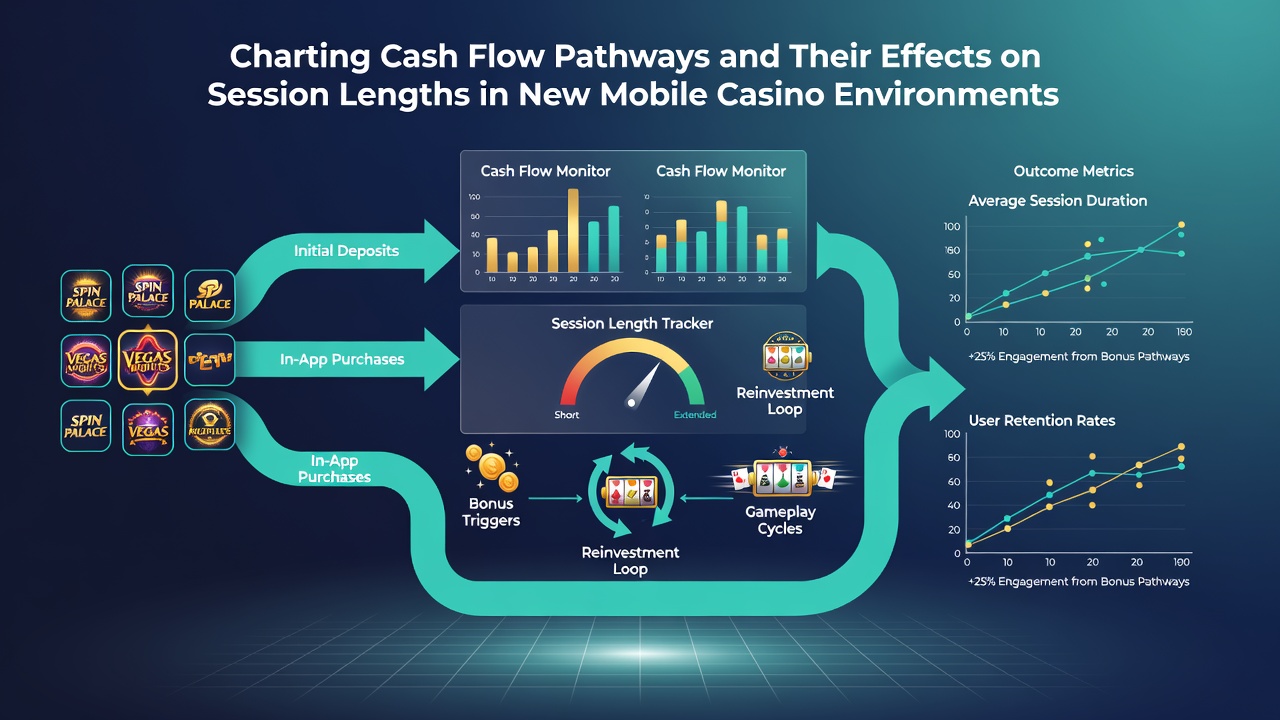 Data visualization of session length trends linked to cash flow efficiency in mobile casinos