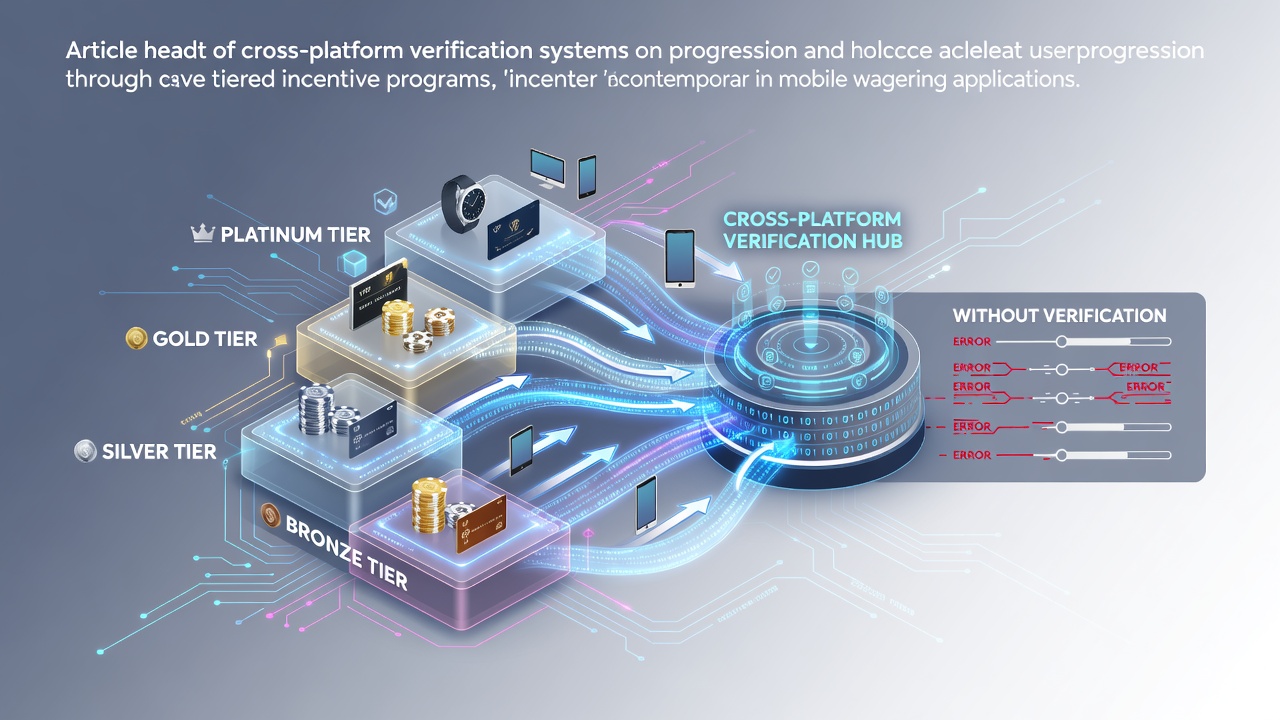 Cross-platform verification interface showing seamless account synchronization across mobile devices in a wagering application