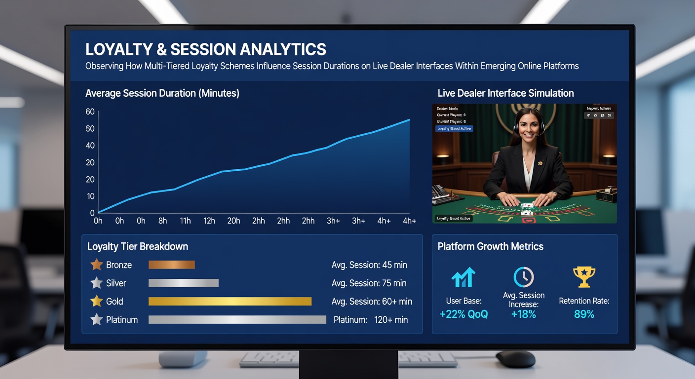 Live dealer interface showing tiered loyalty rewards on an emerging online casino platform