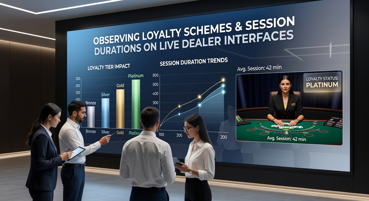 Analytics dashboard displaying session duration trends linked to loyalty tiers on mobile live dealer platforms